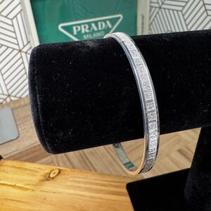 Sparkling Silver Bangle Bracelet